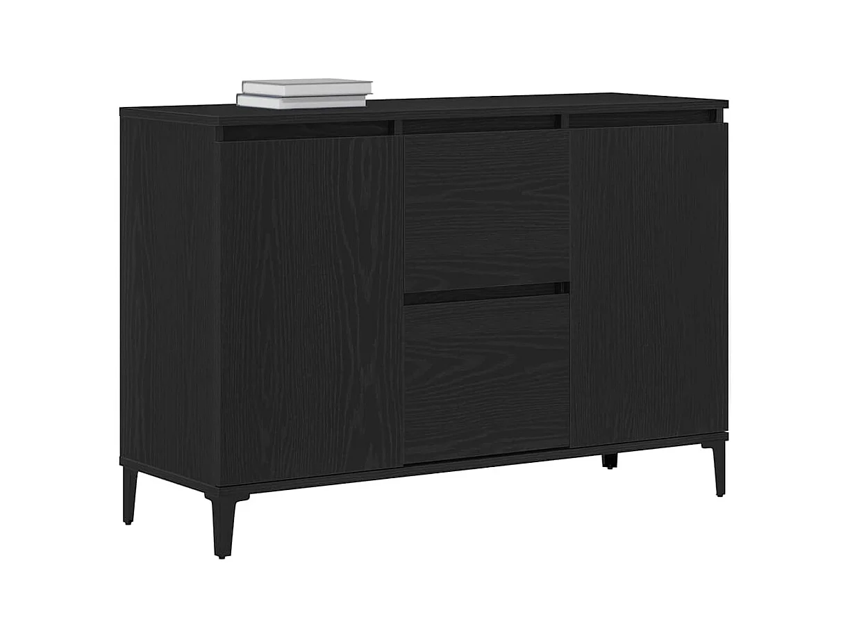Buffet avec tiroir Noir 104 x 35 x 70 cm Bois d'ingénierie