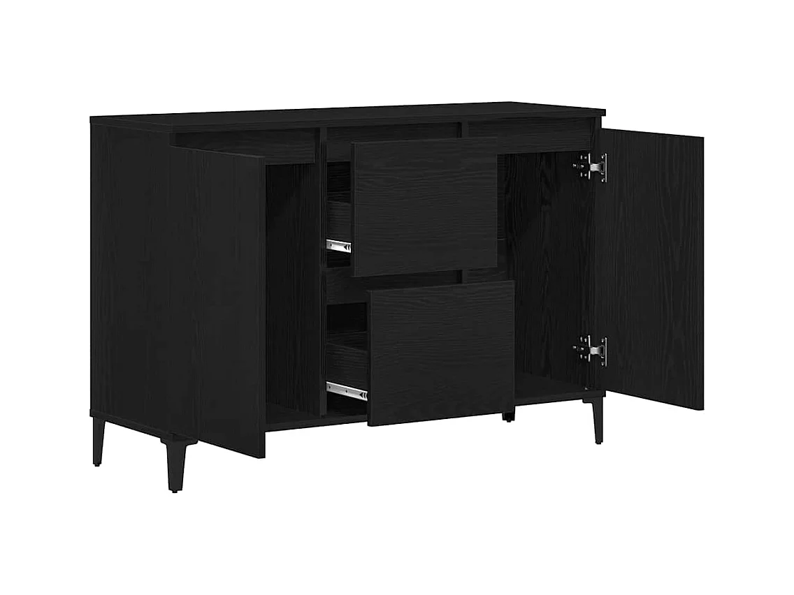 Buffet avec tiroir Noir 104 x 35 x 70 cm Bois d'ingénierie