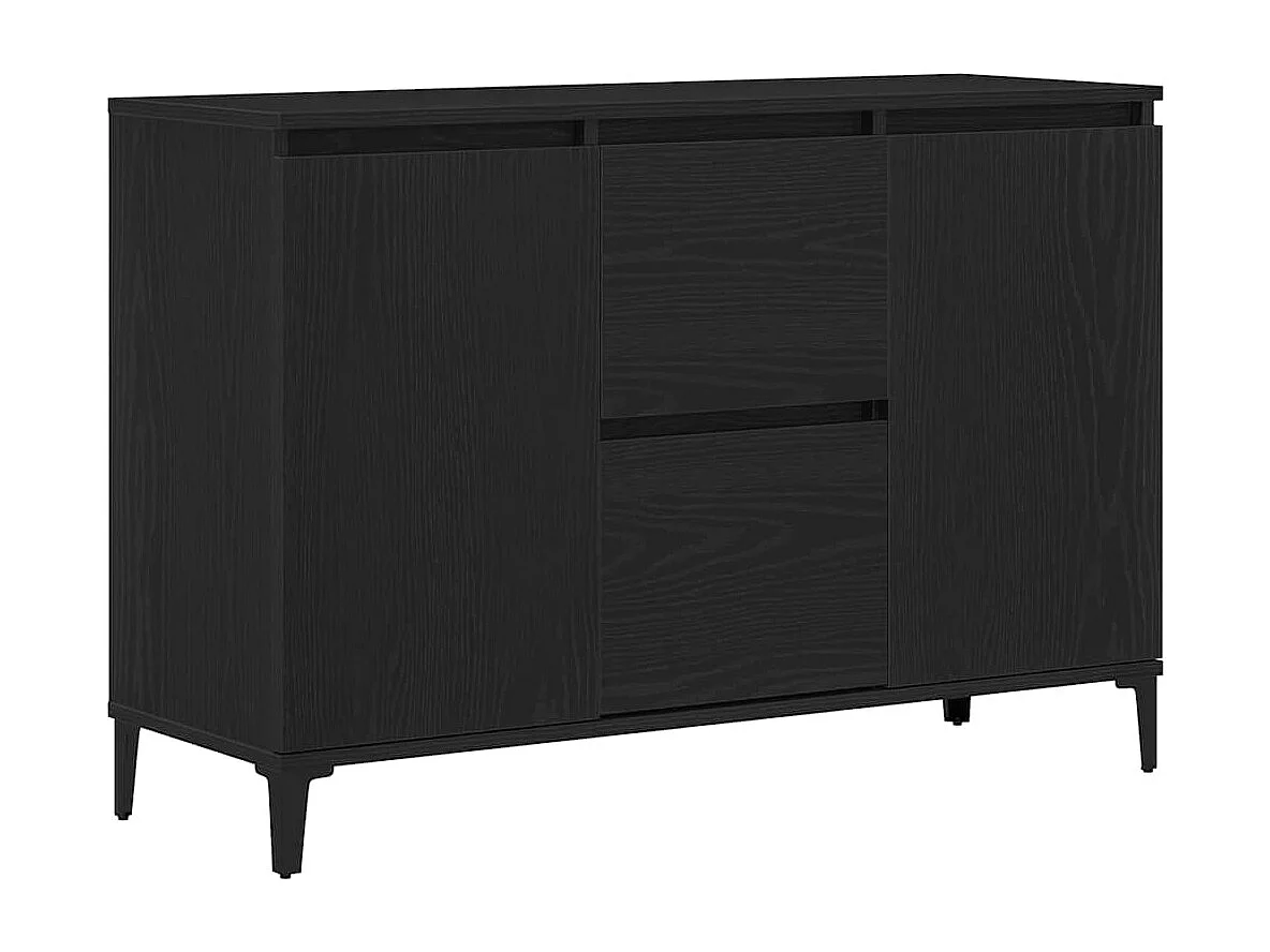 Buffet avec tiroir Noir 104 x 35 x 70 cm Bois d'ingénierie