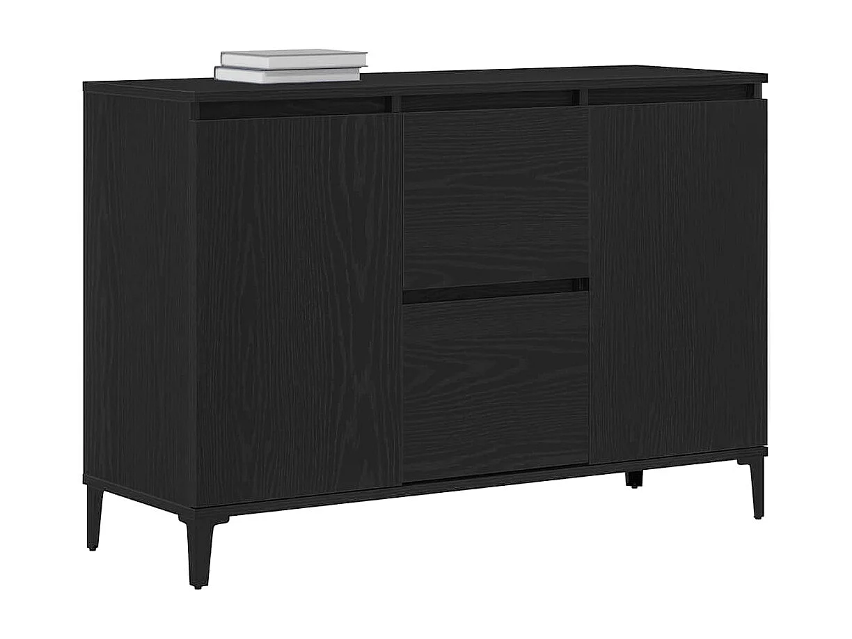 Buffet avec tiroir Noir 104 x 35 x 70 cm Bois d'ingénierie
