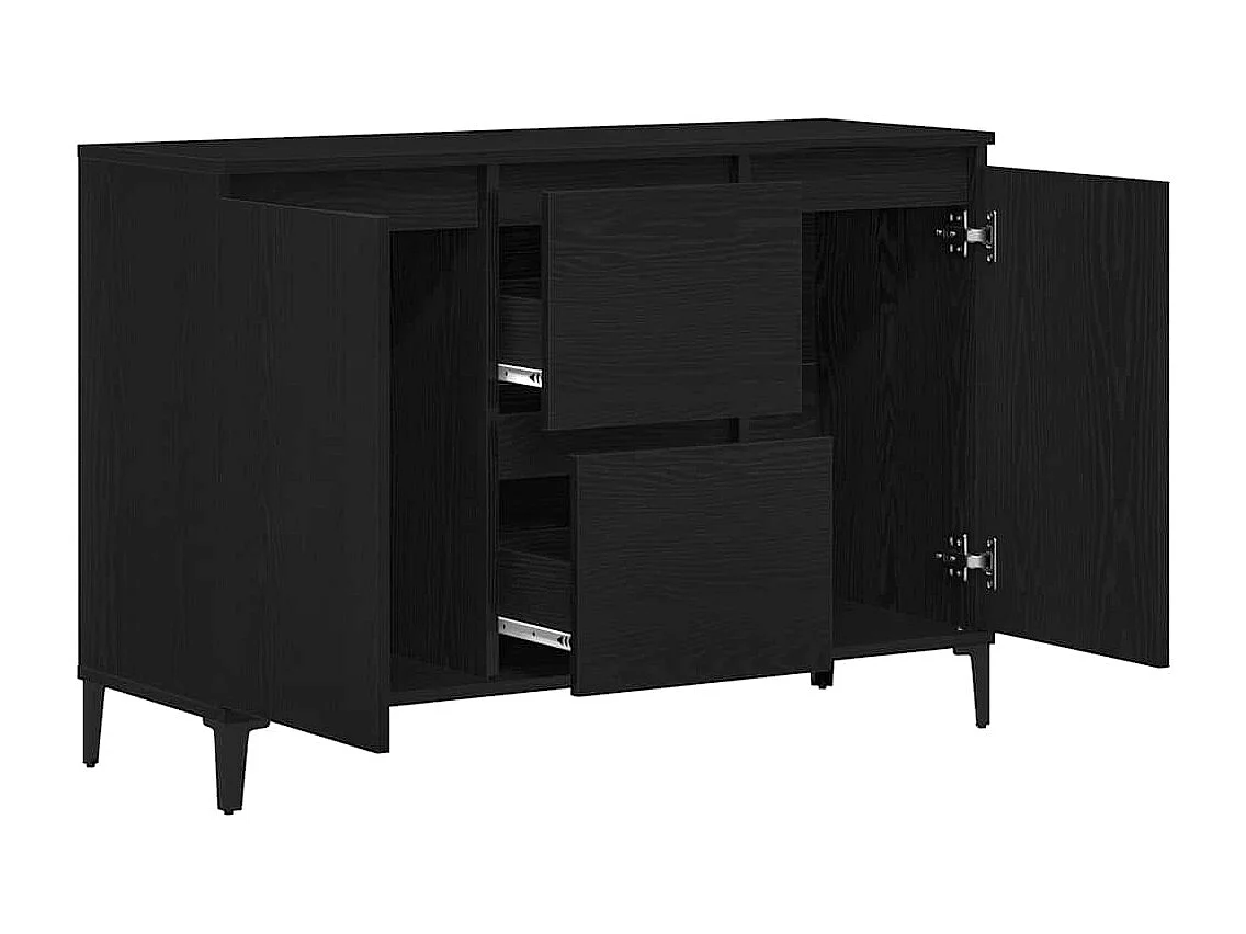 Buffet avec tiroir Noir 104 x 35 x 70 cm Bois d'ingénierie