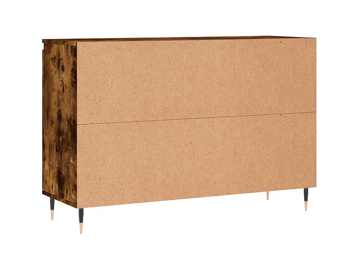 Buffet chêne fumé 101,5x35x70 cm bois d'ingénierie