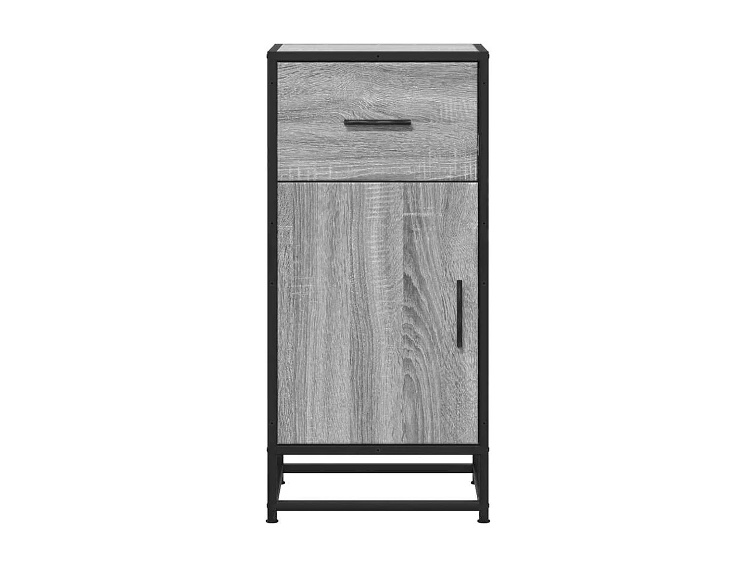 Buffet sonoma gris 35,5x35x76 cm bois d'ingénierie et métal