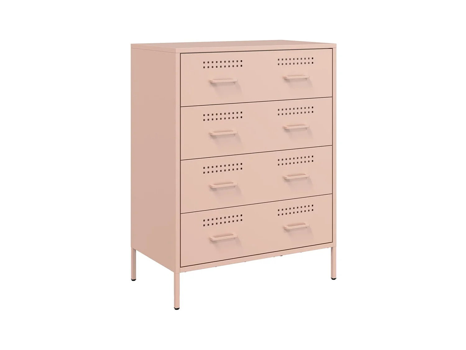 Buffet rose 68x39x89 cm acier