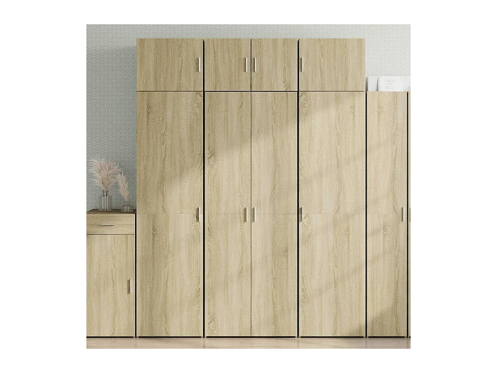 Buffet haut chêne sonoma 70x42,5x185 cm bois d'ingénierie
