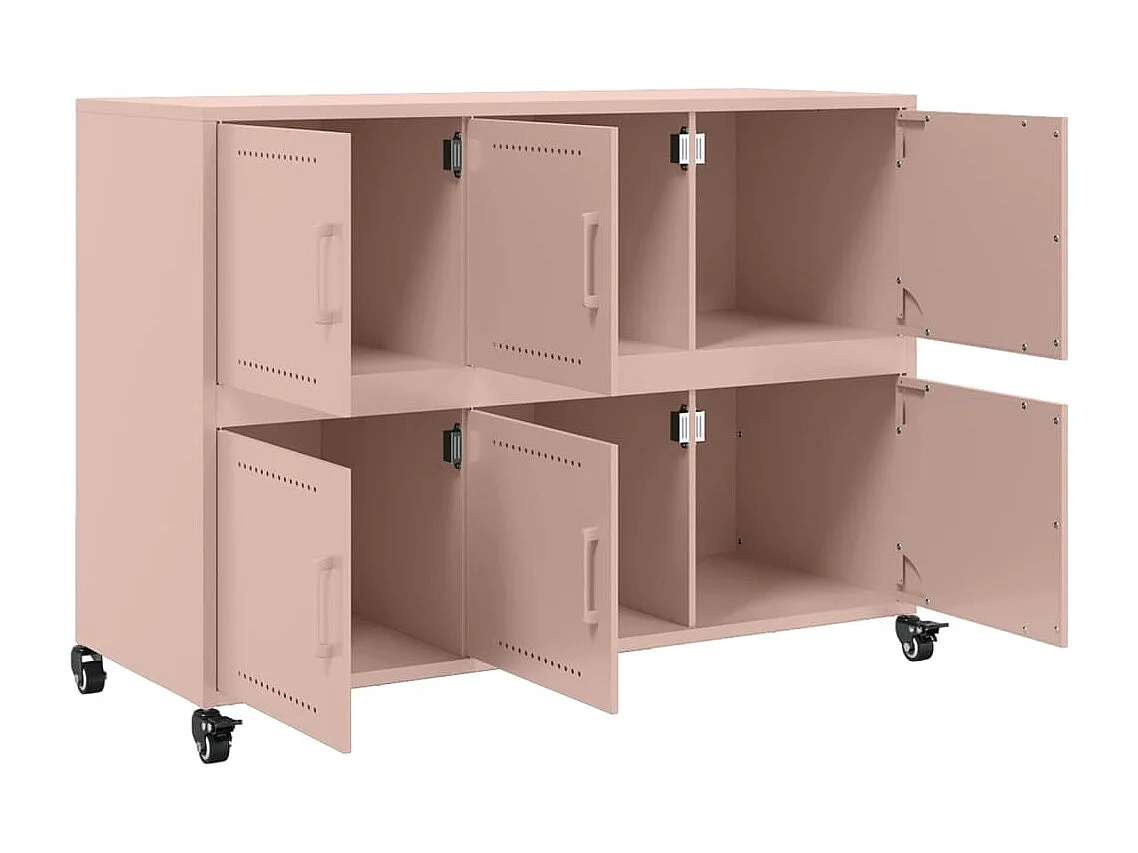 Buffet rose 100,5x39x72 cm acier