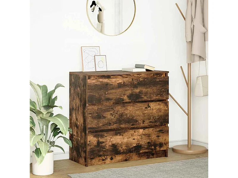 Dressoir 80x35x76 cm spaanplaat gerookt eikenkleurig