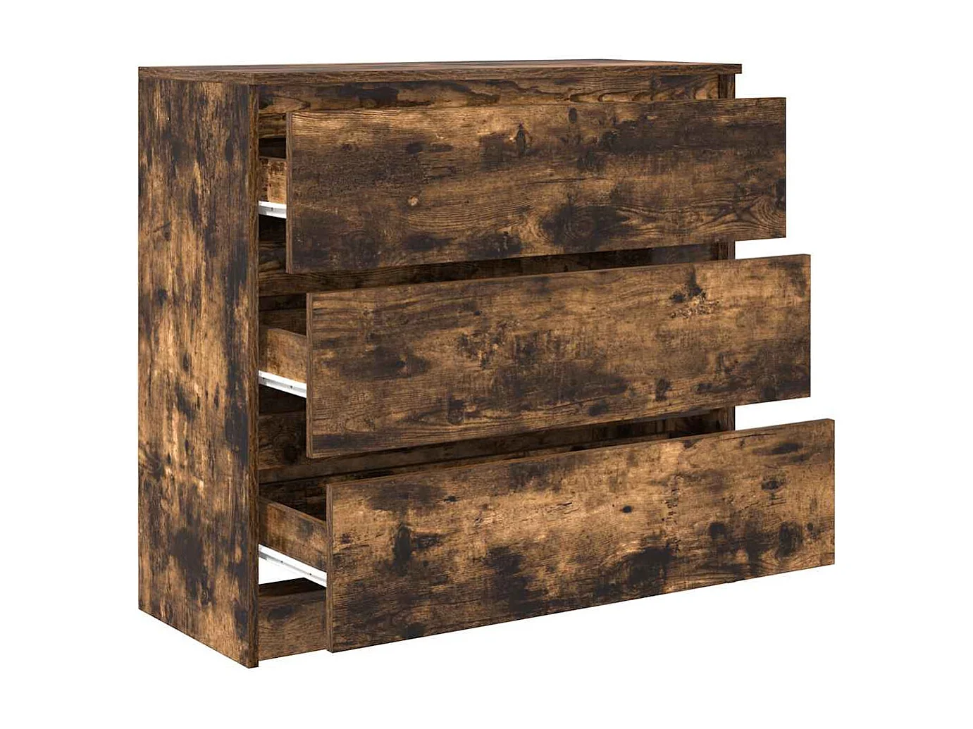 Buffet chêne fumé 80x35x76 cm bois d'ingénierie