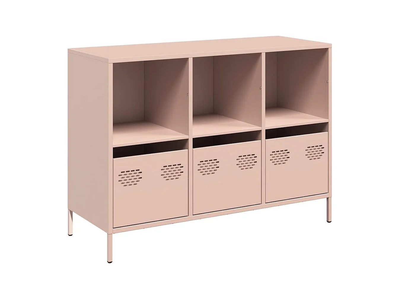 Buffet rose 101,5x39x73,5 cm acier laminé à froid