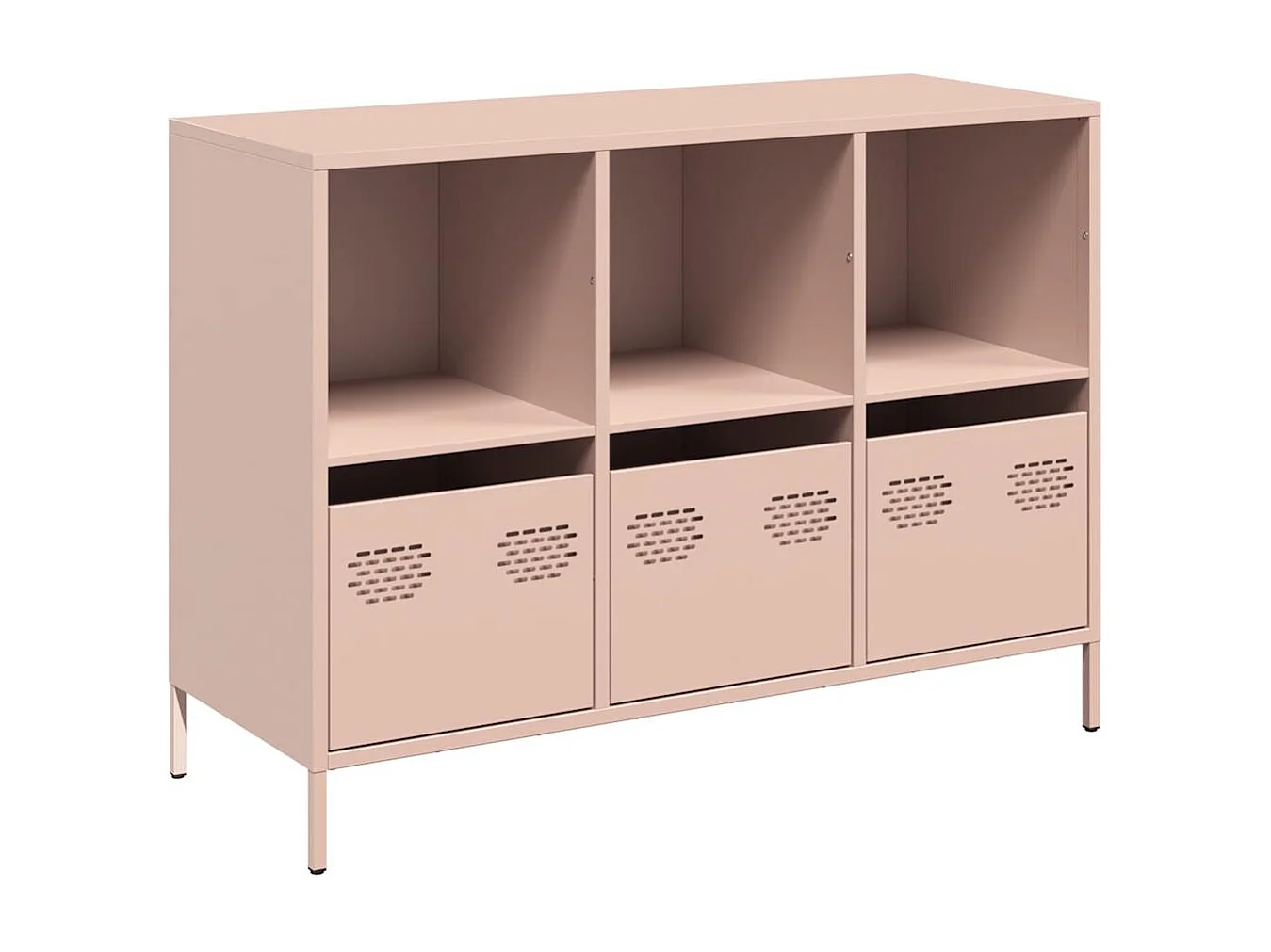 Buffet rose 101,5x39x73,5 cm acier laminé à froid