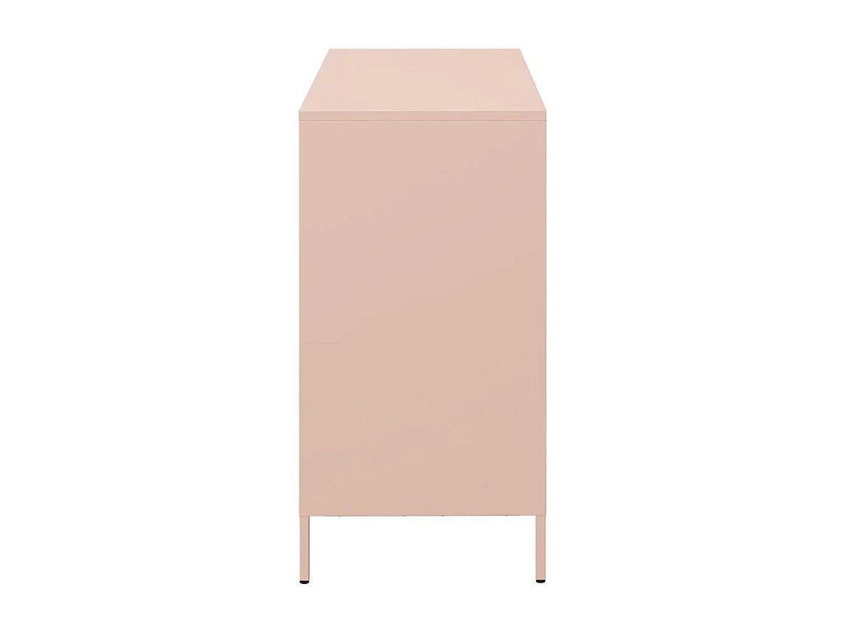Buffet rose 101,5x39x73,5 cm acier laminé à froid