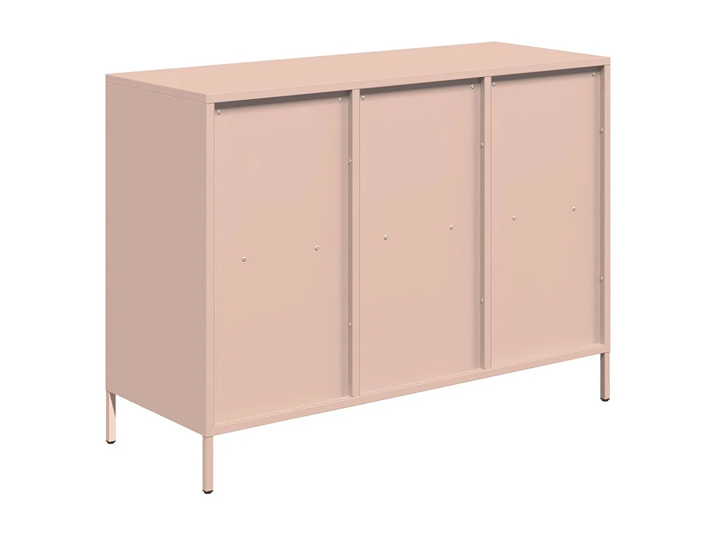 Buffet rose 101,5x39x73,5 cm acier laminé à froid