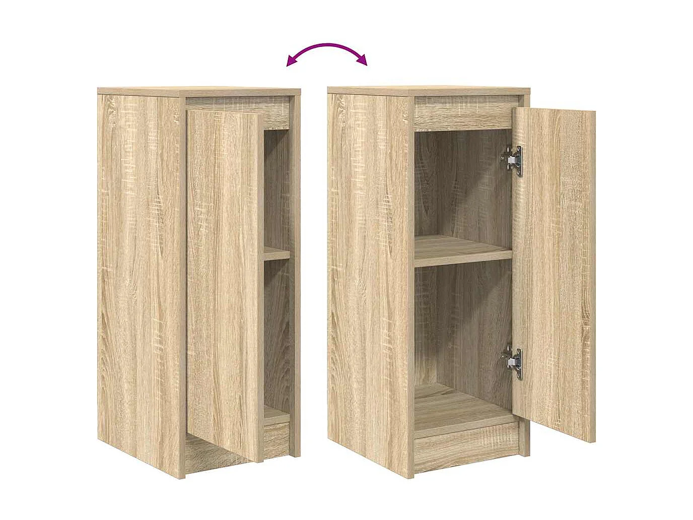 Buffet chêne sonoma 29,5x34x76 cm bois d'ingénierie