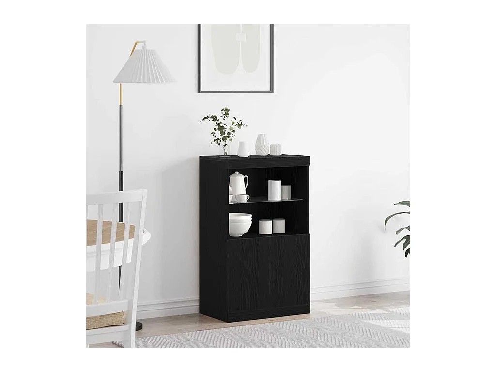 Buffet Noir 60 x 37 x 100 cm Bois d'ingénierie