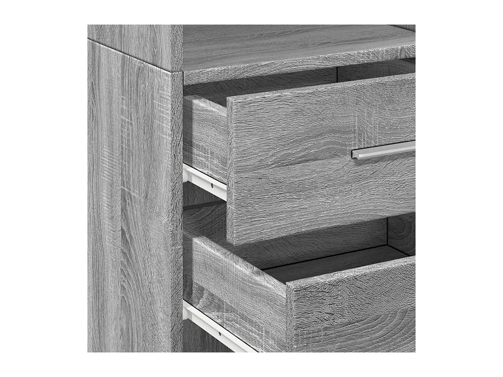 Buffet haut sonoma gris 40x42,5x185 cm bois d'ingénierie