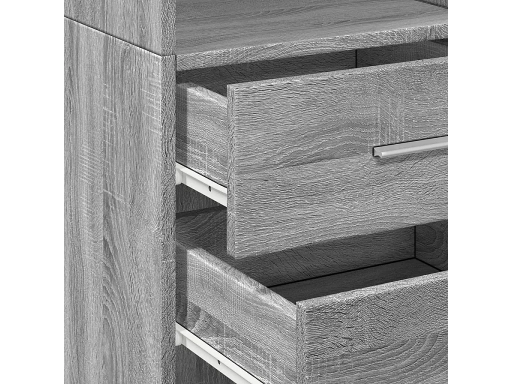 Buffet haut sonoma gris 40x42,5x185 cm bois d'ingénierie