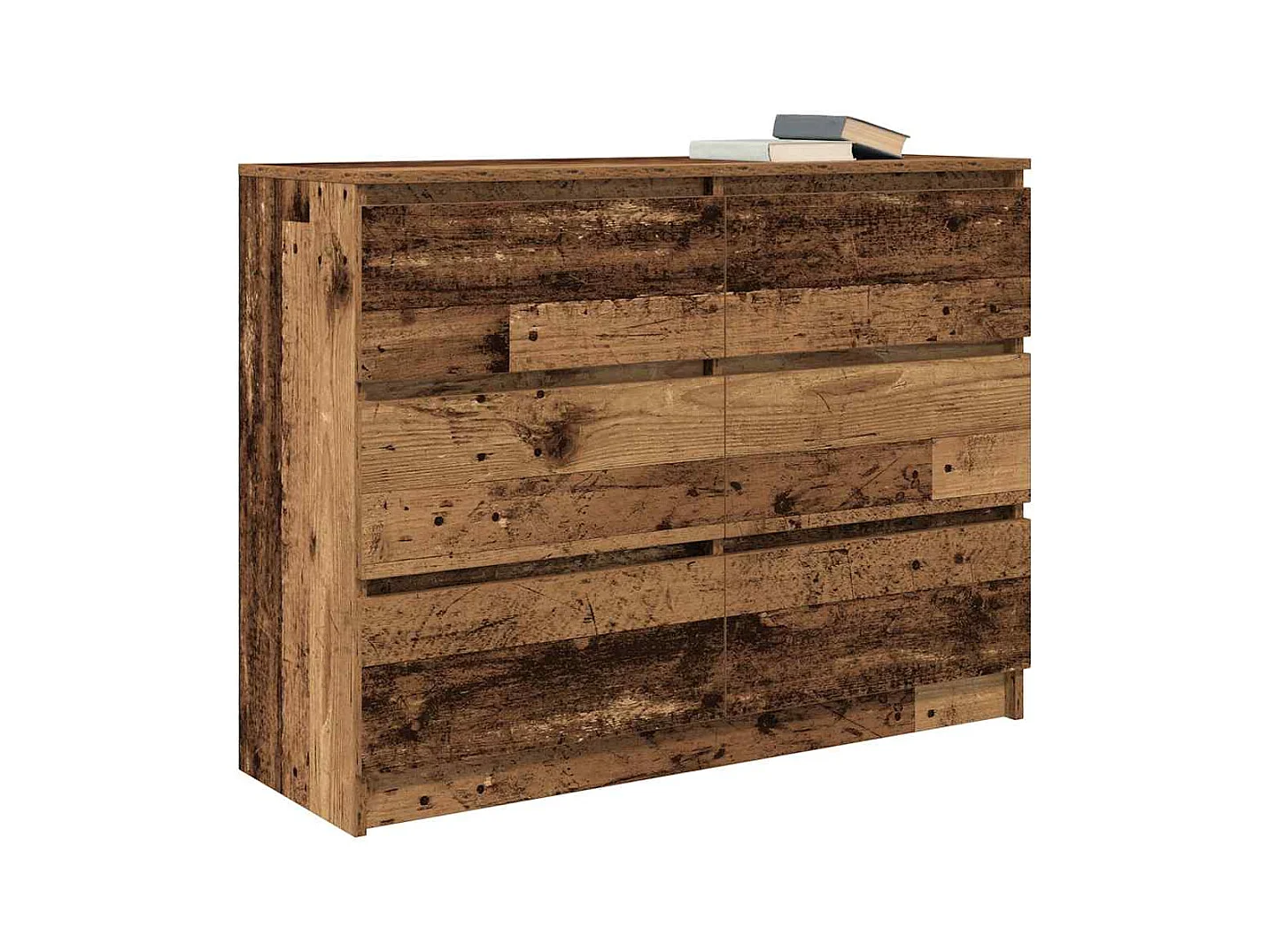 Buffet vieux bois 100x35x76 cm bois d'ingénierie