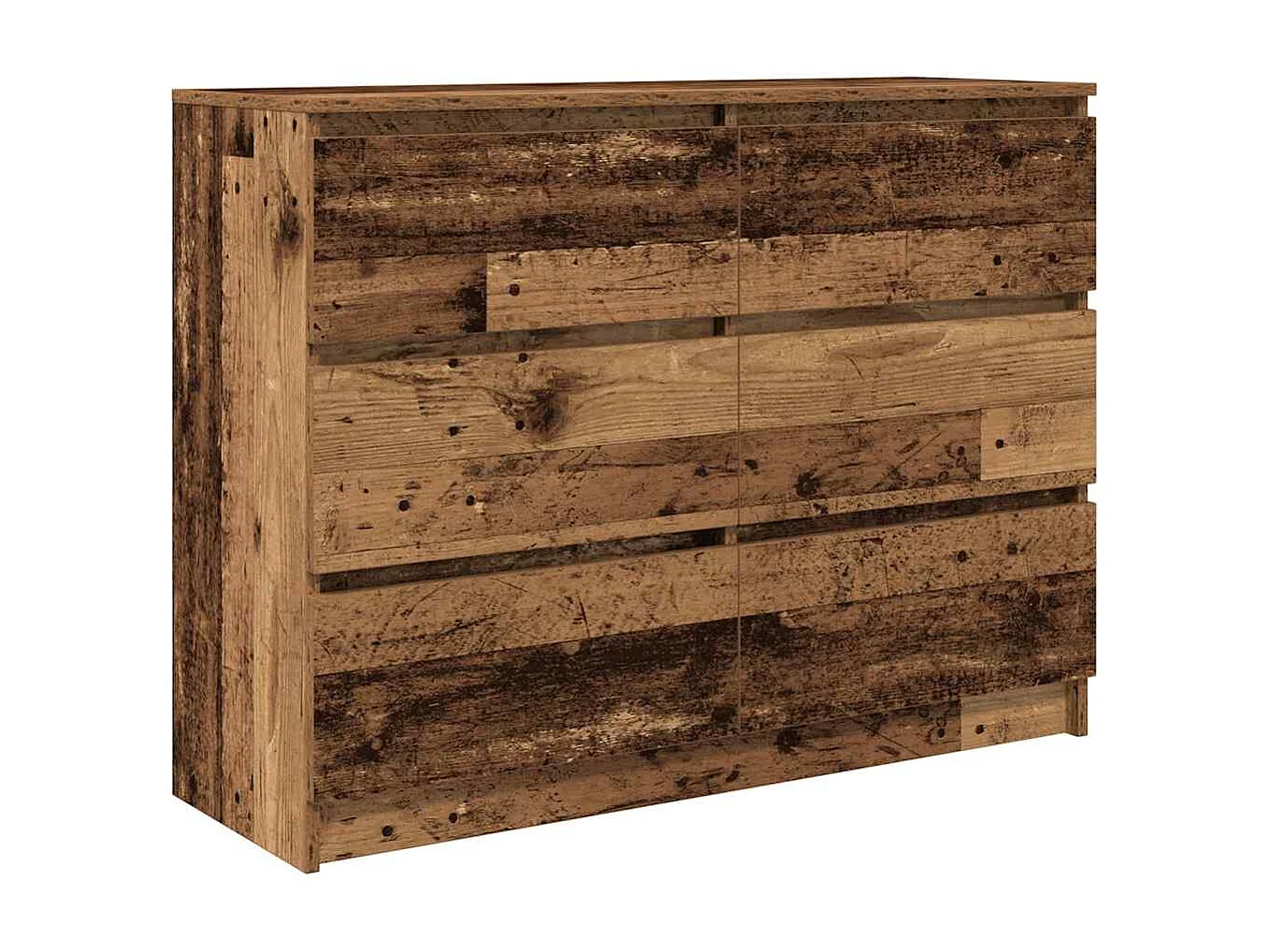Buffet vieux bois 100x35x76 cm bois d'ingénierie