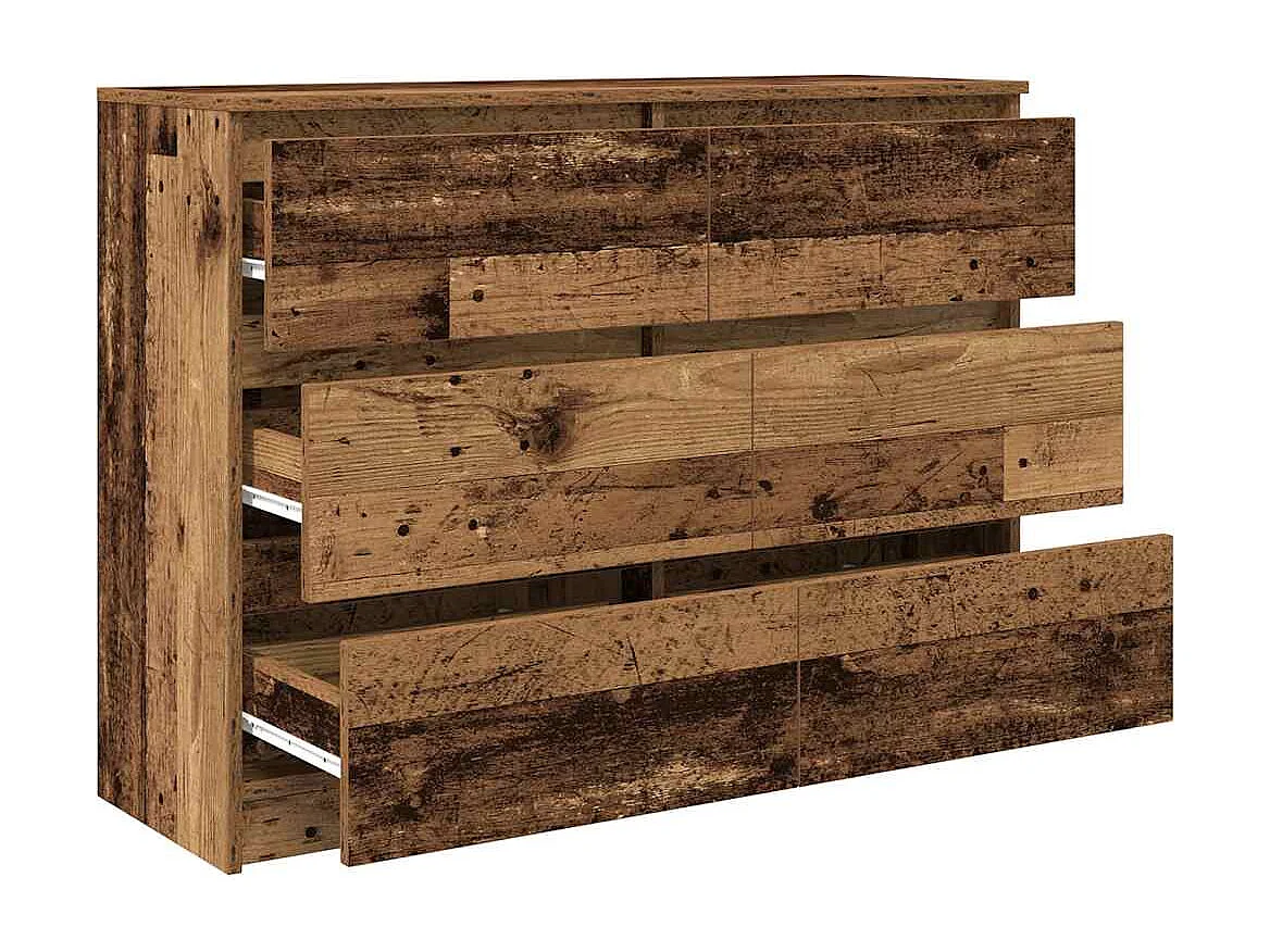 Buffet vieux bois 100x35x76 cm bois d'ingénierie