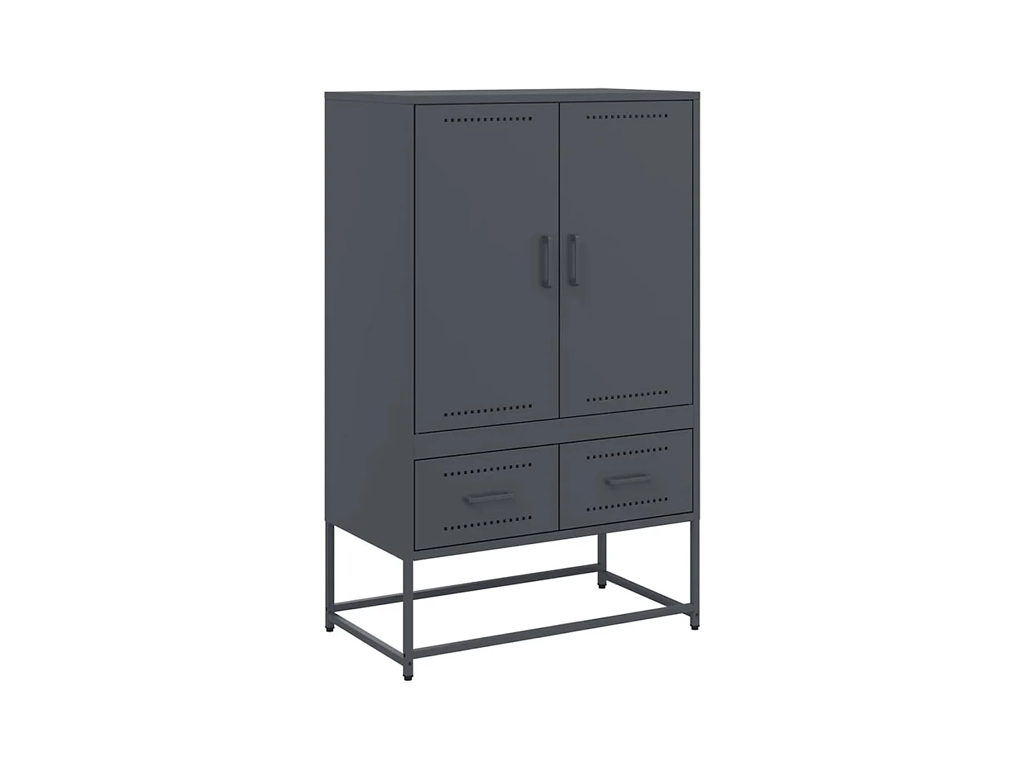 Buffet haut anthracite 68x39x111,5 cm acier