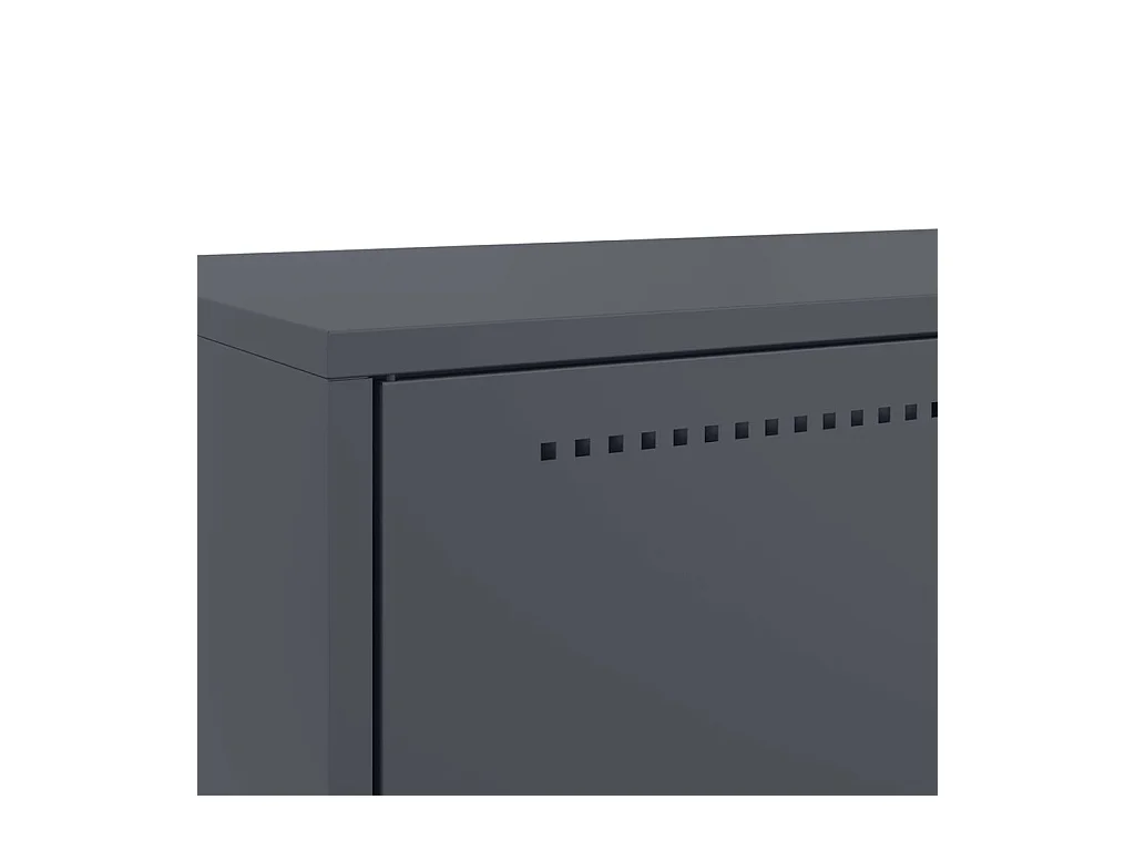 Buffet haut anthracite 68x39x111,5 cm acier