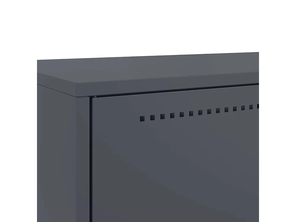 Buffet haut anthracite 68x39x111,5 cm acier