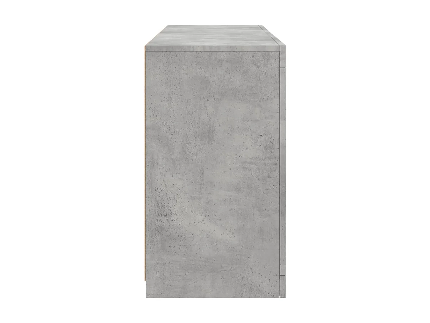 Buffet avec lumières LED gris béton 123x37x67 cm