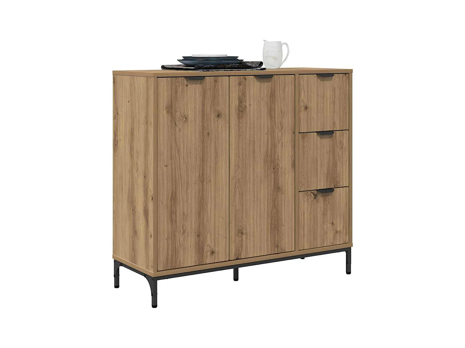 Buffet chêne artisanal 89,5 x 33 x 82 cm Bois d'ingénierie