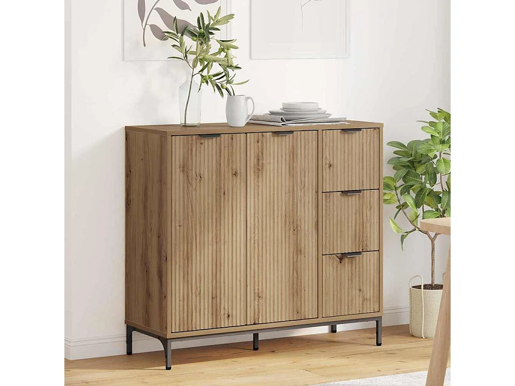 Buffet carvalho artisiano 89,5 x 33 x 82 cm Madeira processada