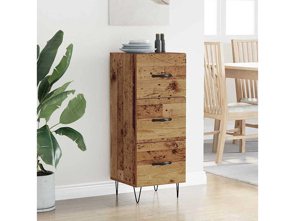 Buffet Bois ancien 34 x 34,5 x 90 cm Bois d'ingénierie