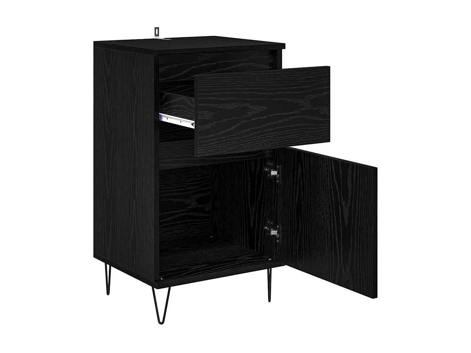 Vitrina Roble negro 35 x 40 x 70 cm Madera contrachapada