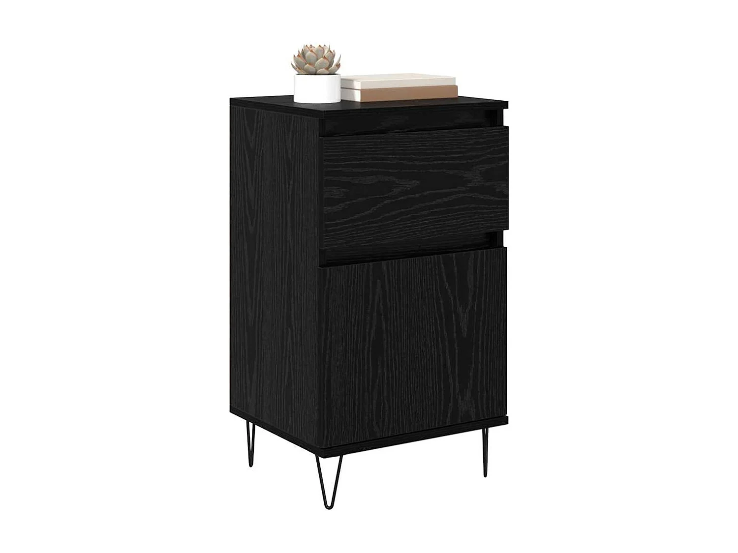 Buffet avec tiroir Chêne noir 35 x 40 x 70 cm Bois d'ingénierie