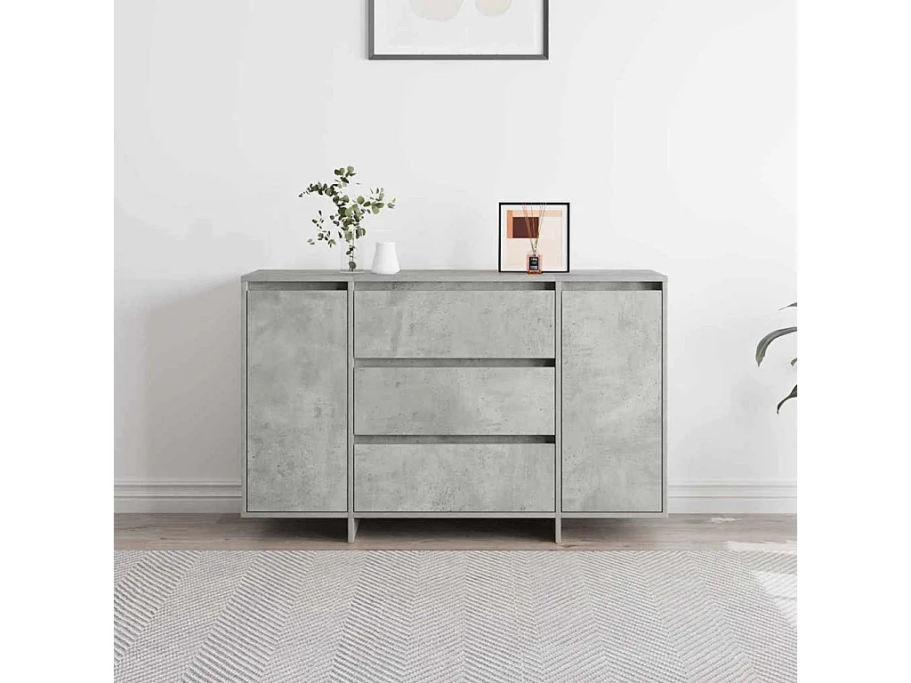Buffet Gris béton 120 x 41 x 75 cm Bois d'ingénierie