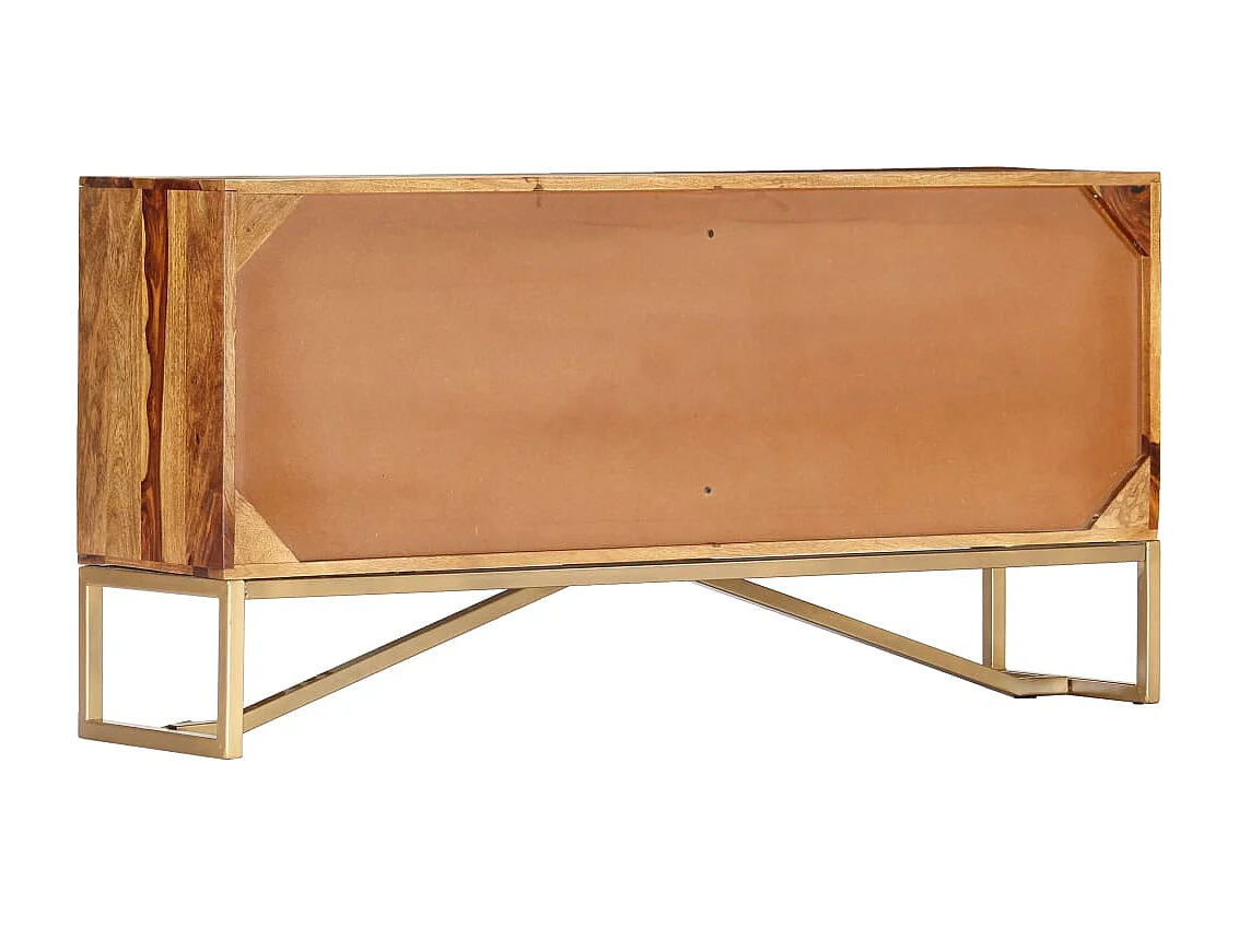 Aparador de madera maciza de acacia 118x30x60 cm