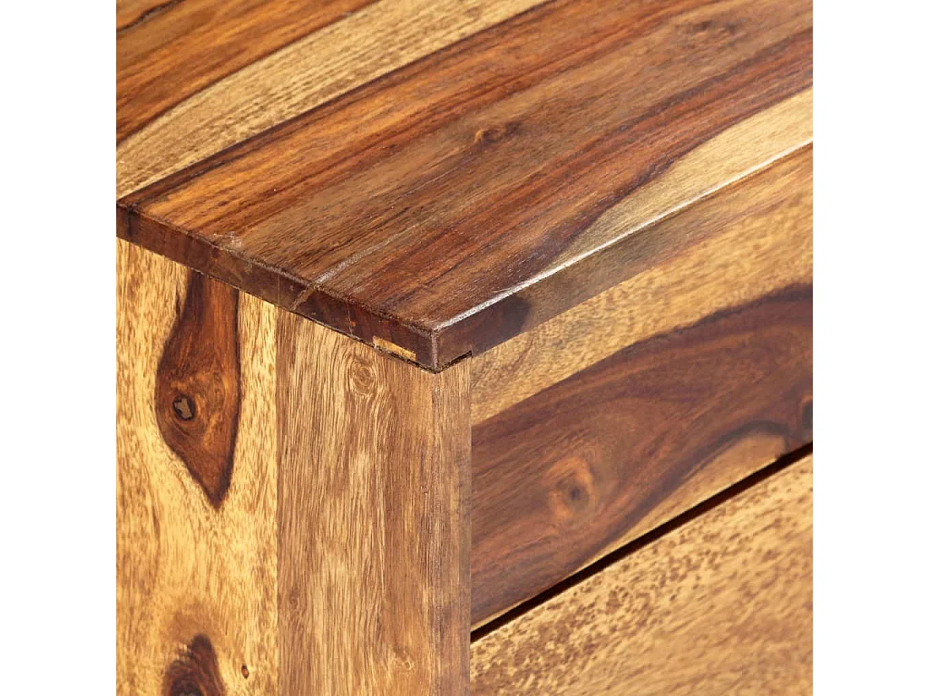 Aparador de madera maciza de acacia 118x30x60 cm