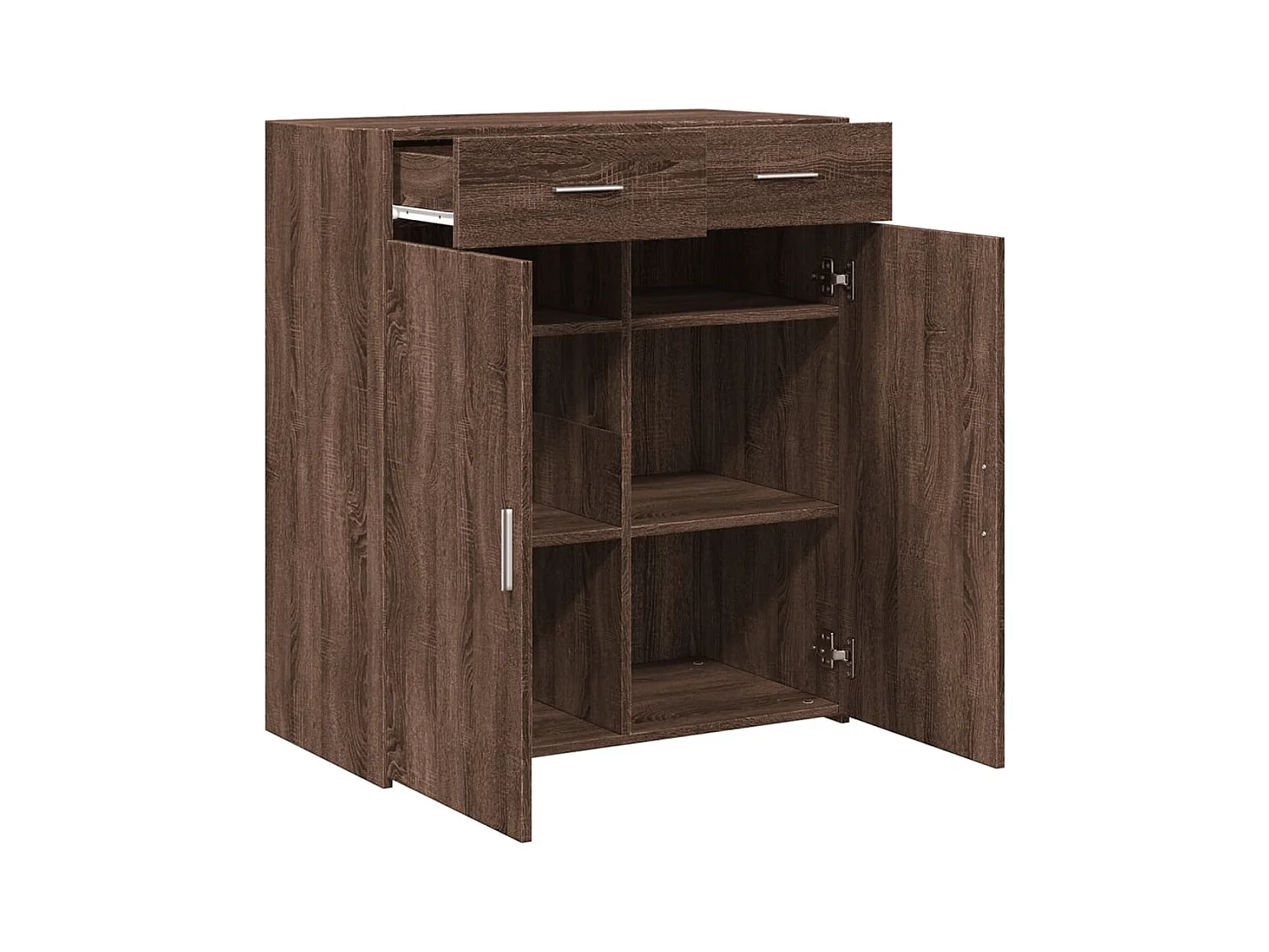 Buffet chêne marron 80x42,5x93 cm bois d'ingénierie
