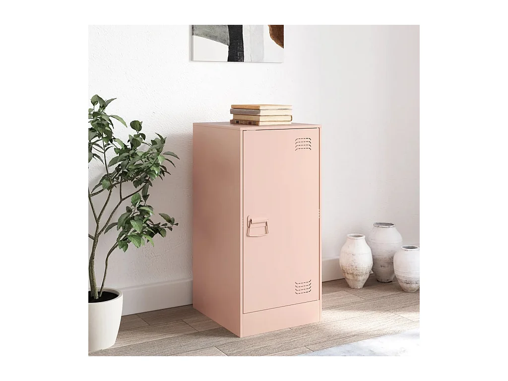 Buffet rose 34,5x39x73 cm acier