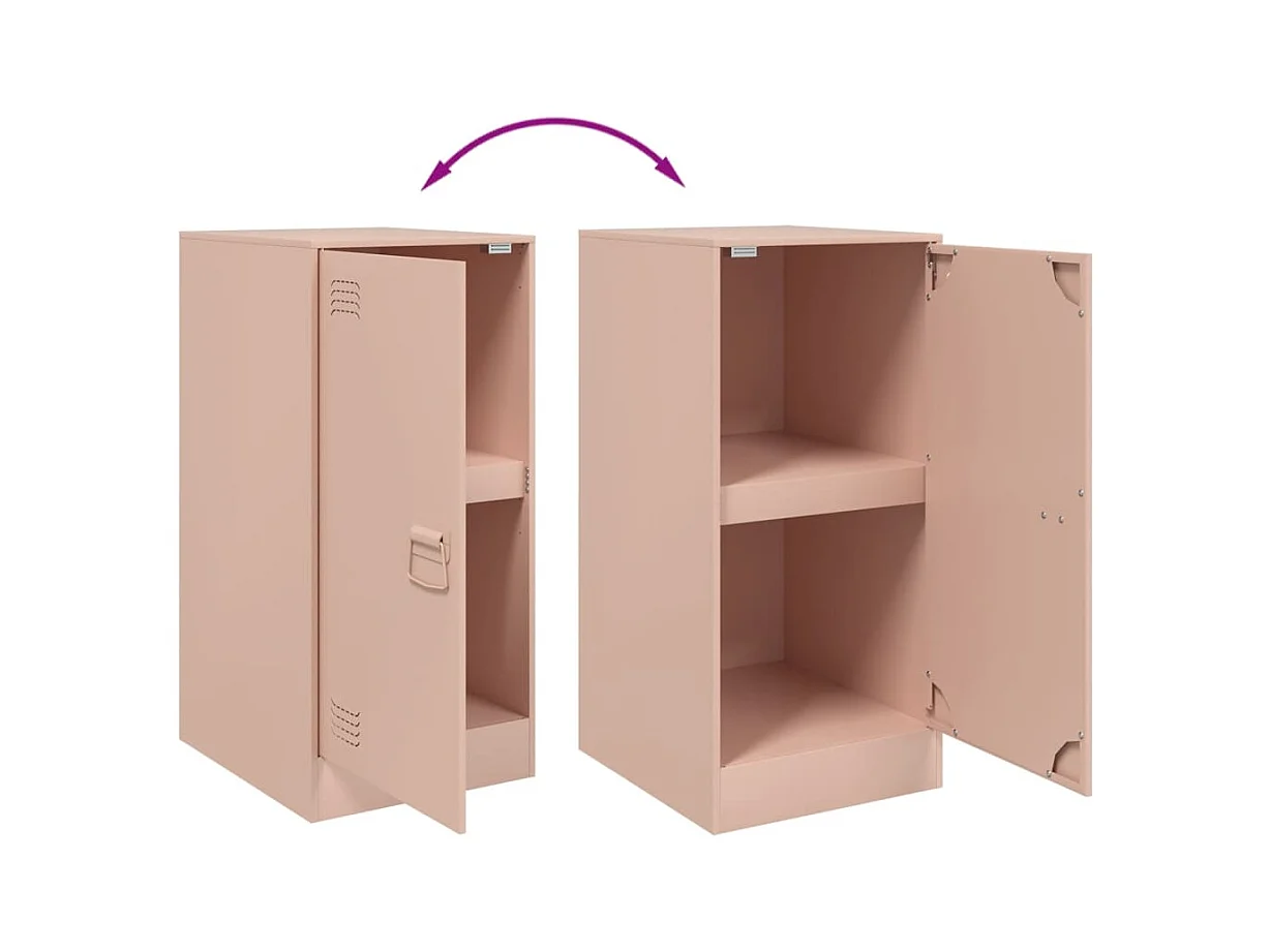 Buffet rose 34,5x39x73 cm acier