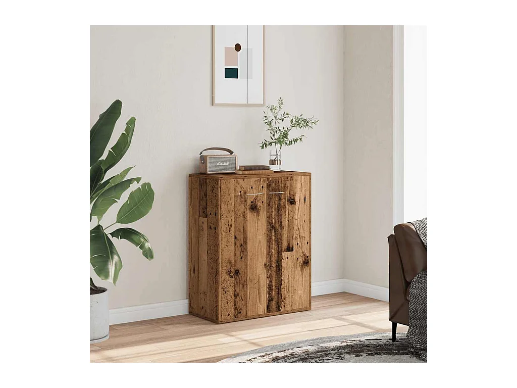 Buffet vieux bois 60x30x75 cm bois d'ingénierie