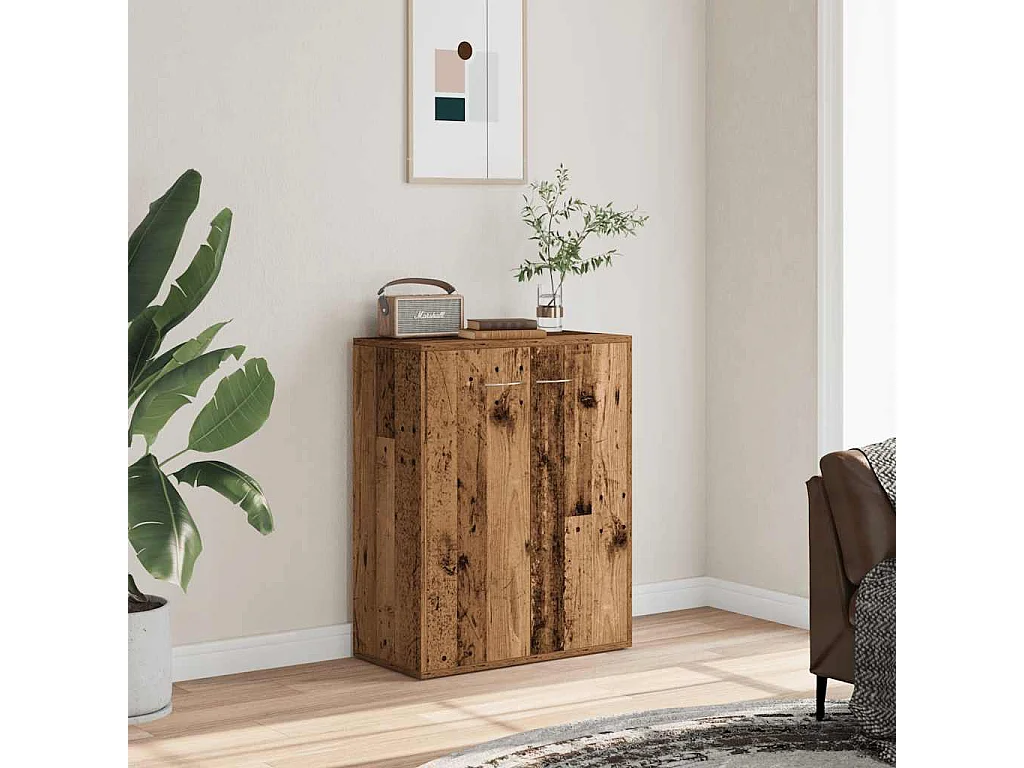 Buffet vieux bois 60x30x75 cm bois d'ingénierie