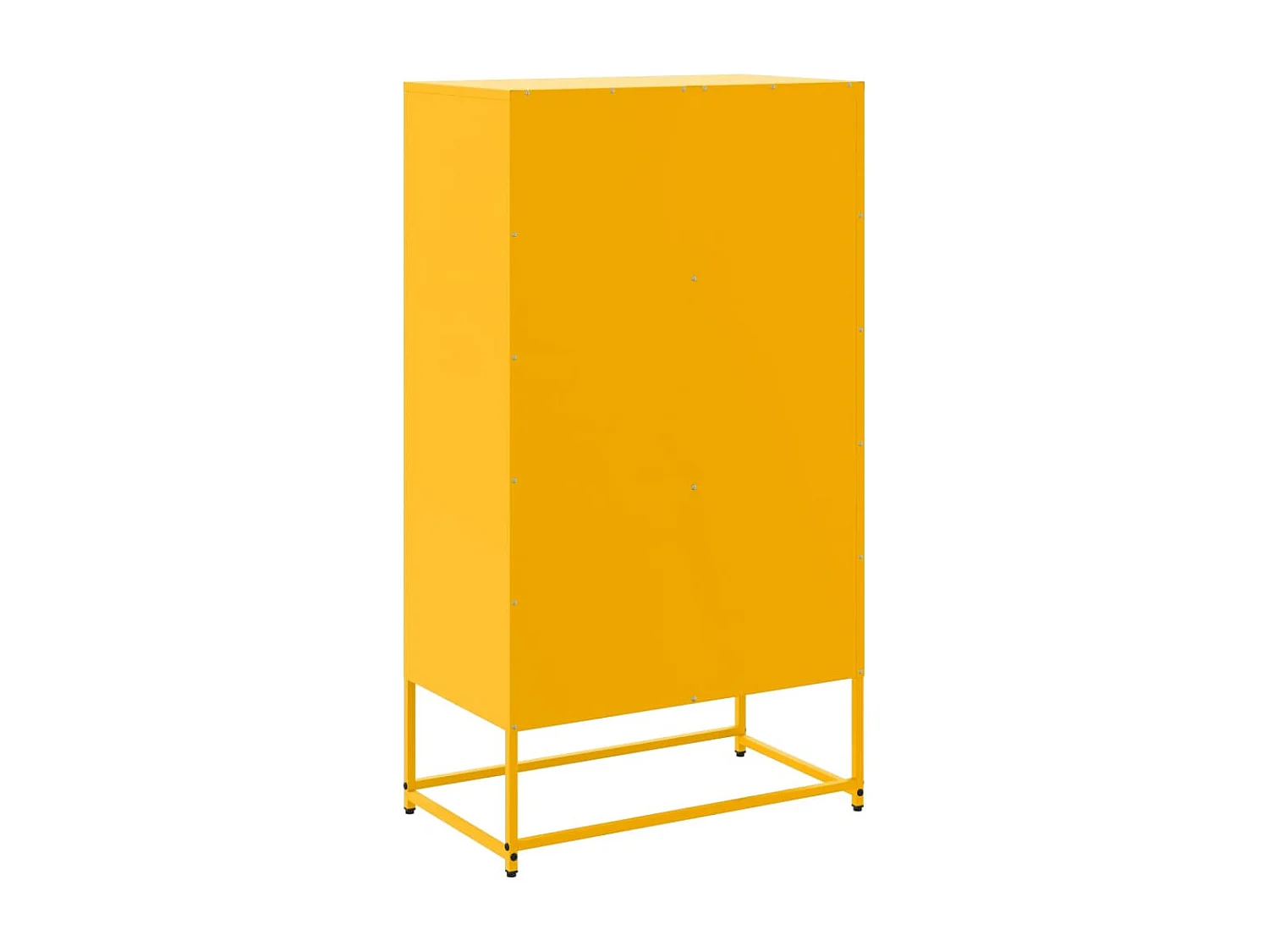 Aparador alto 68,5x38,5x123,5 cm aço amarelo mostarda