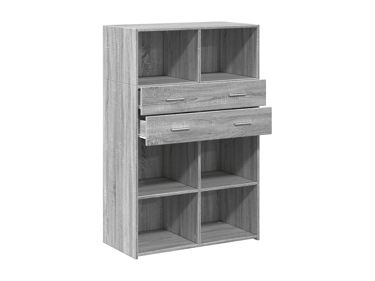 Buffet haut sonoma gris 80x42,5x124 cm bois d'ingénierie