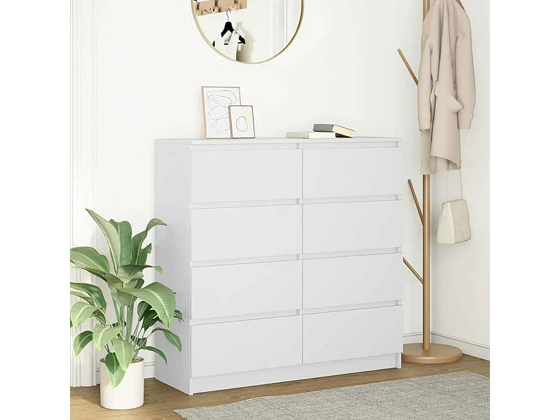 Buffet blanc 100x35x99 cm bois d'ingénierie