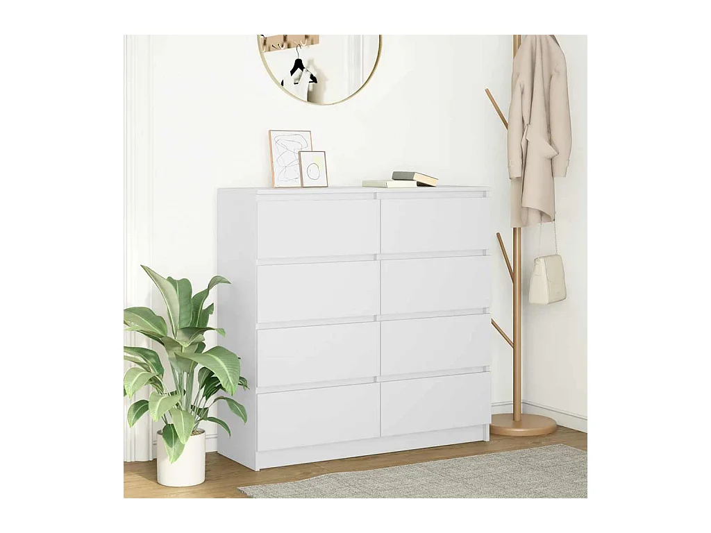 Buffet blanc 100x35x99 cm bois d'ingénierie