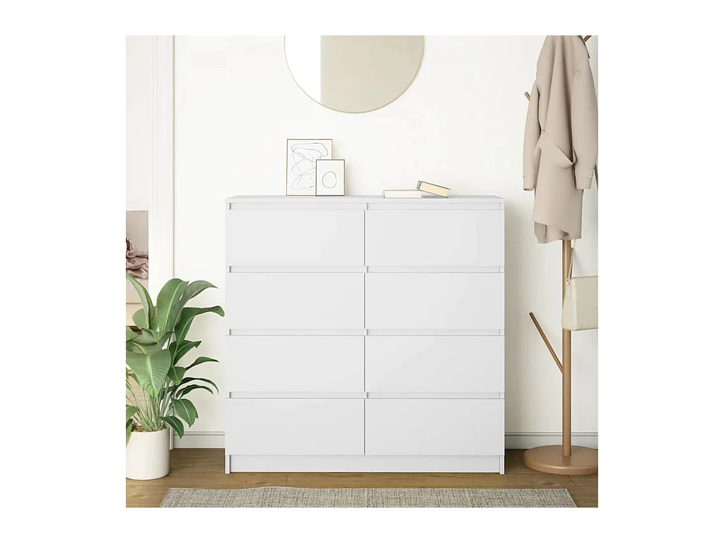 Buffet blanc 100x35x99 cm bois d'ingénierie