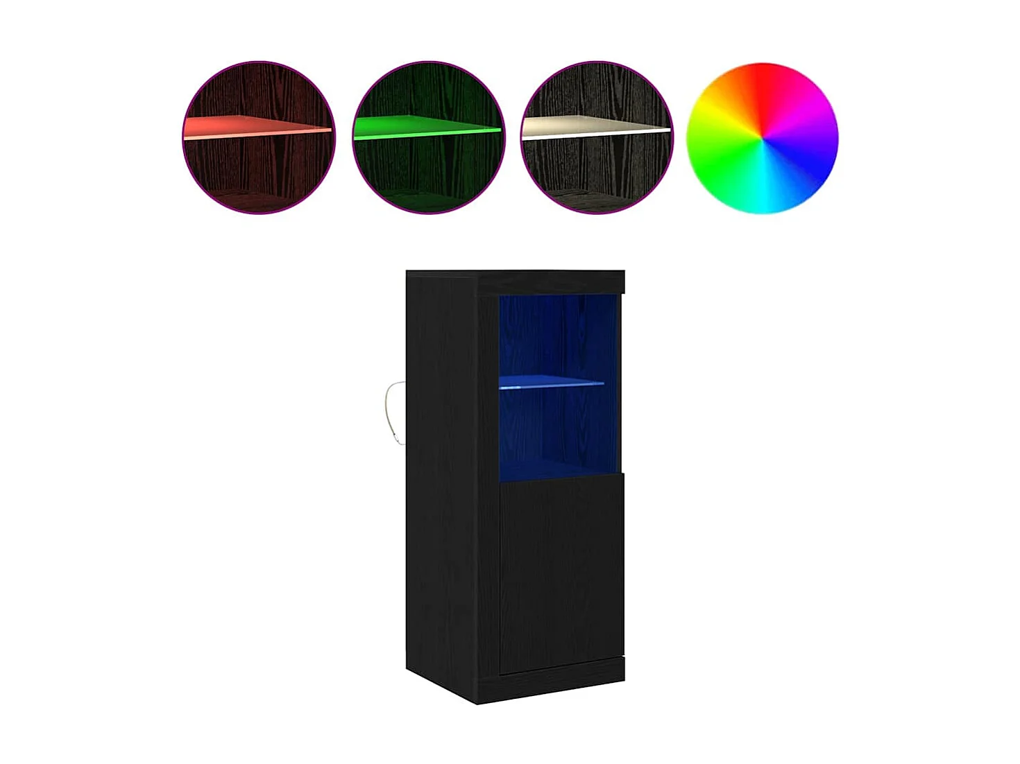 Buffet Noir 41 x 37 x 100 cm Bois d'ingénierie