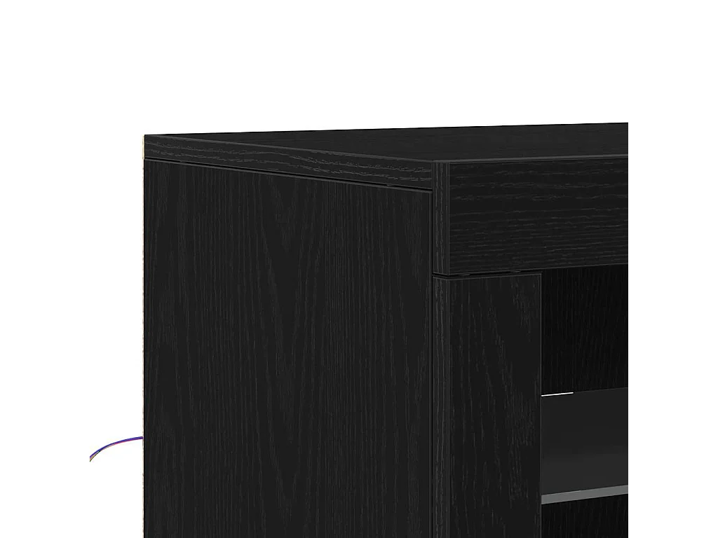 Buffet Noir 41 x 37 x 100 cm Bois d'ingénierie