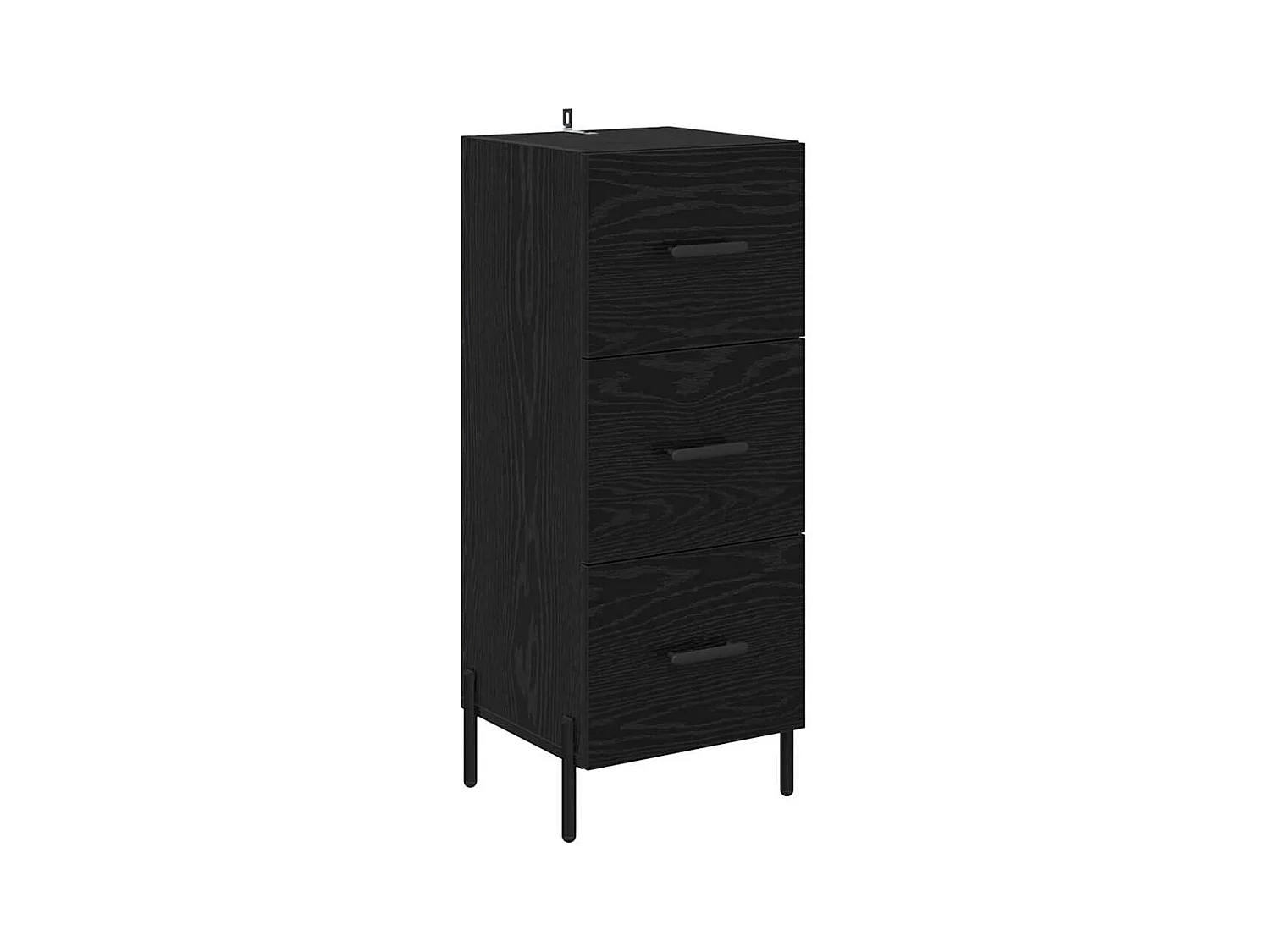 Buffet Chêne noir 34 x 34,5 x 90 cm Bois d'ingénierie