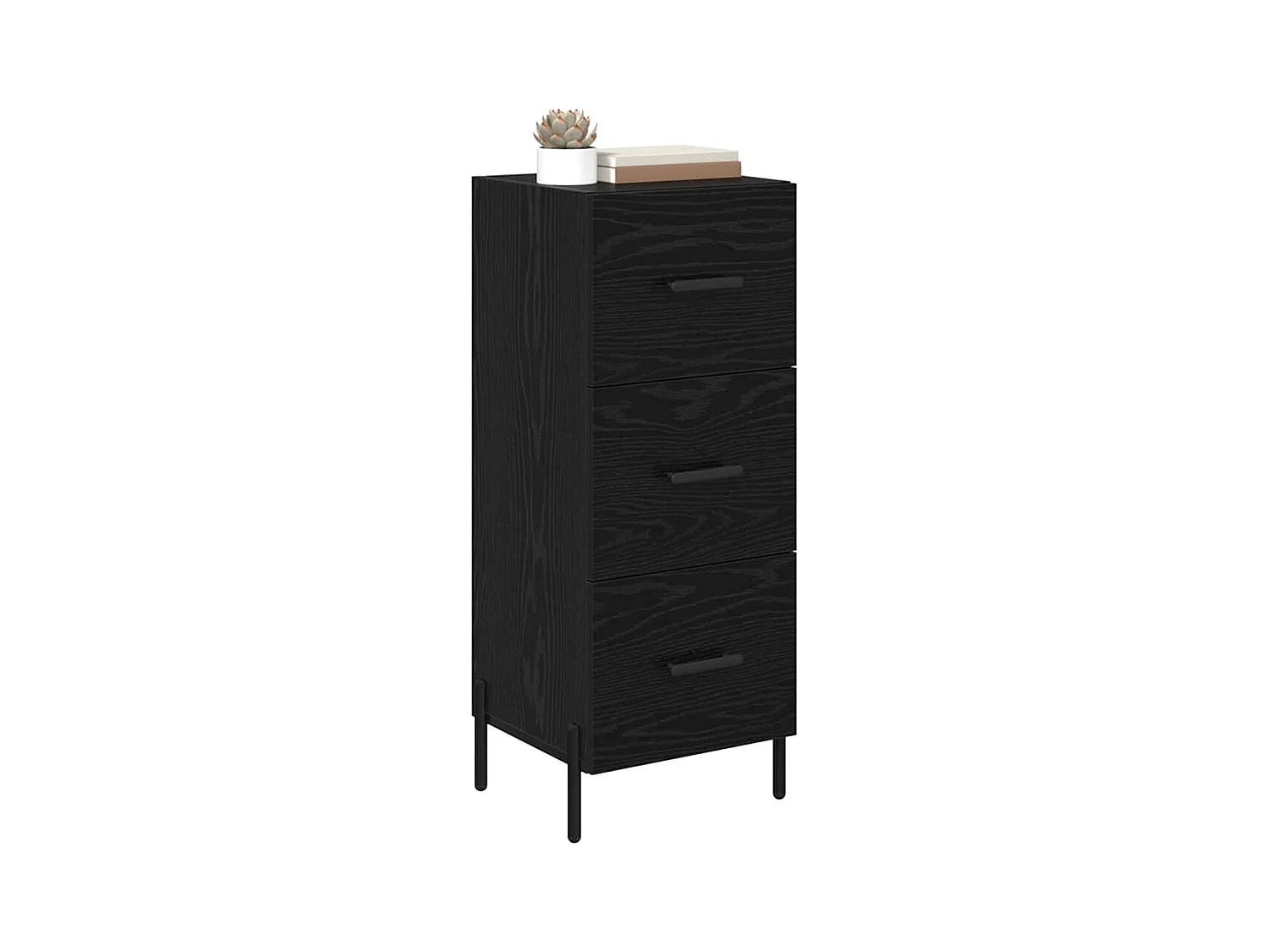 Buffet Chêne noir 34 x 34,5 x 90 cm Bois d'ingénierie