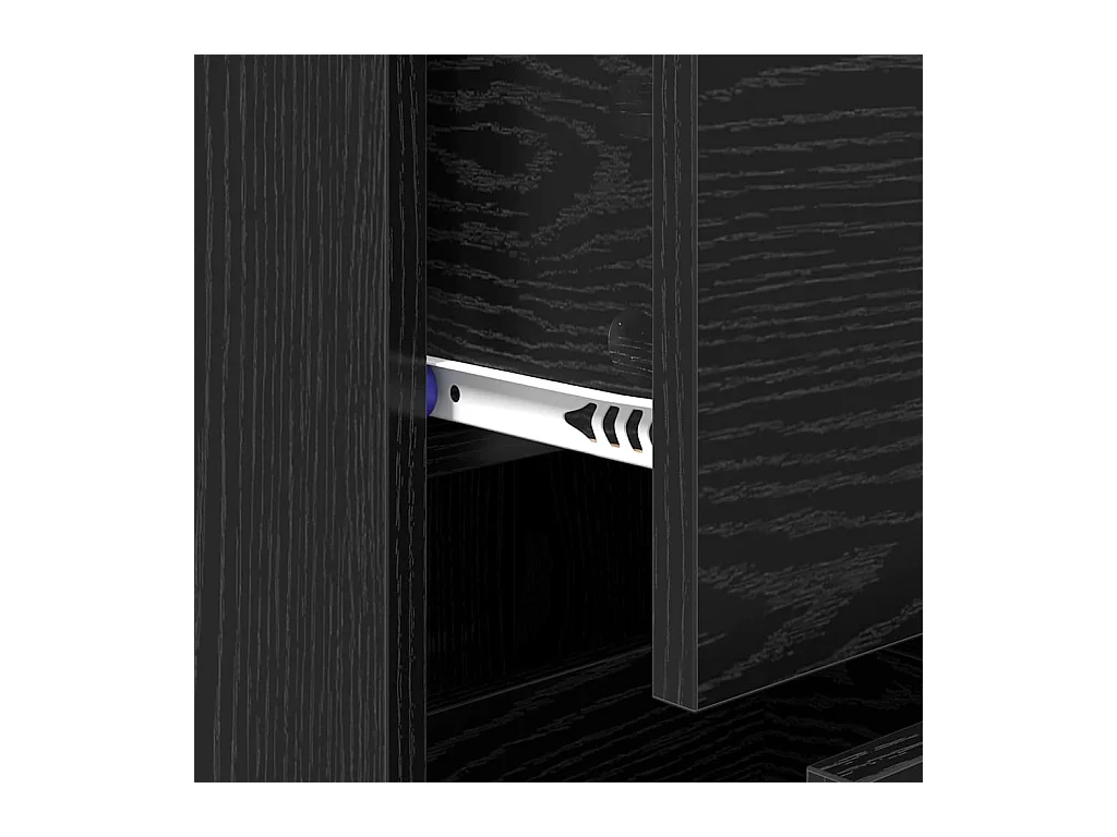 Buffet Chêne noir 34 x 34,5 x 90 cm Bois d'ingénierie